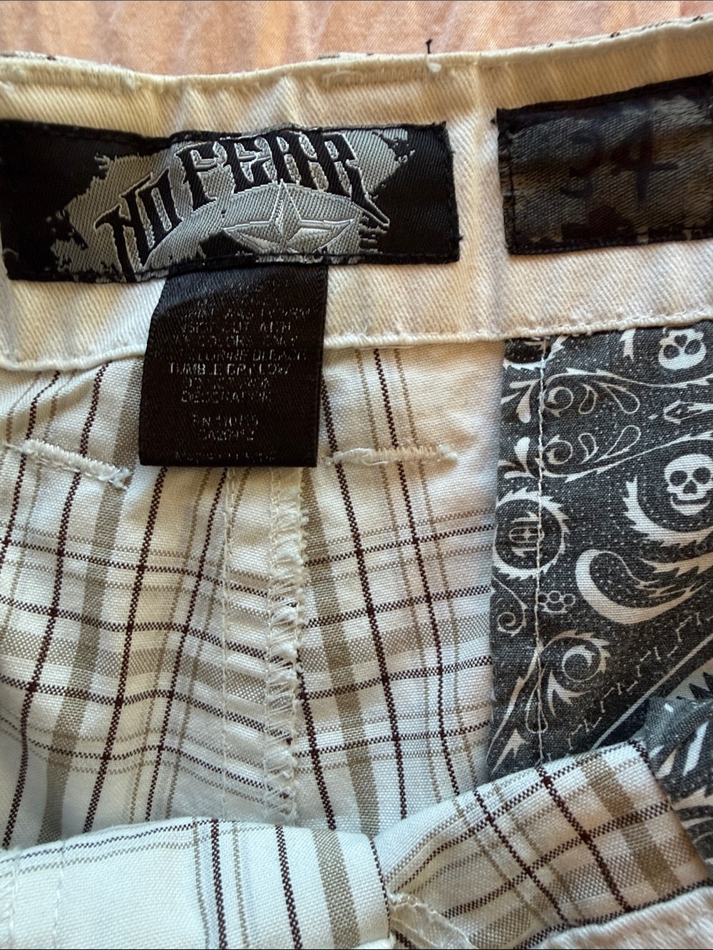 No Fear Plaid Men's Chino Shorts - Picture 3 of 4